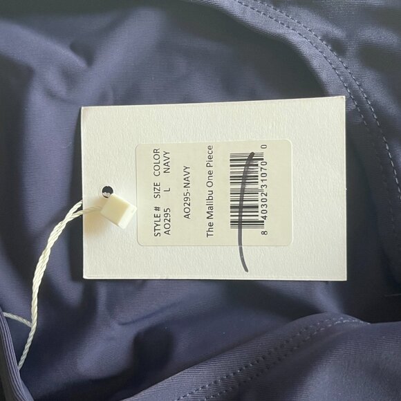 New With Tags Andie Swim The Malibu One Piece in Navy Size Large - Picture 5 of 6